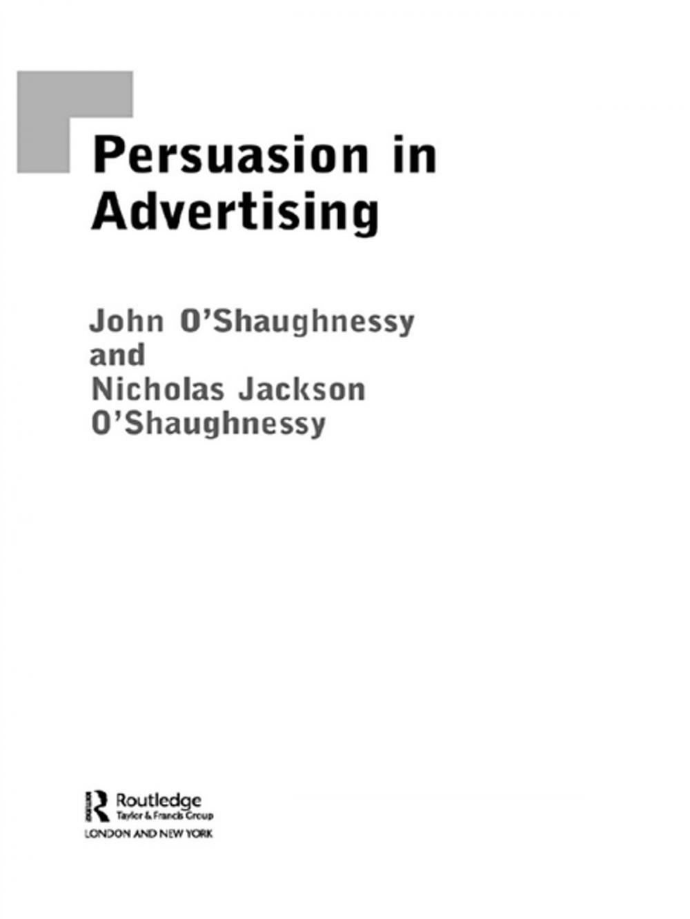 Big bigCover of Persuasion in Advertising