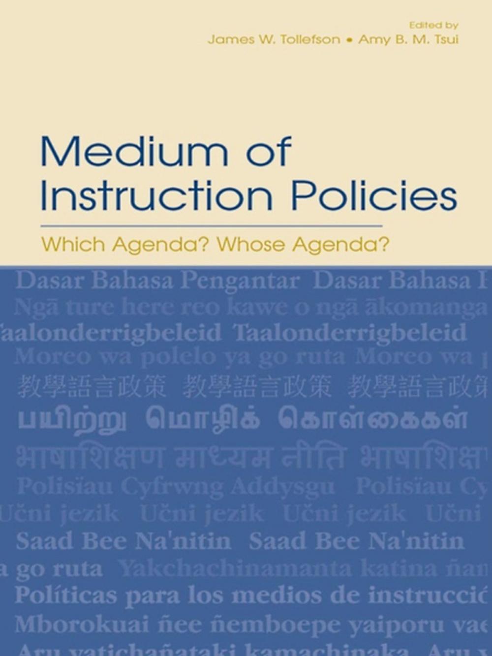 Big bigCover of Medium of Instruction Policies