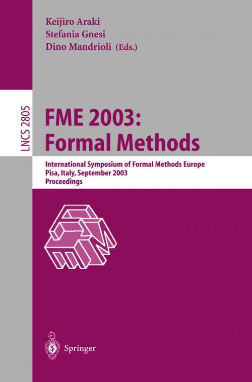 Cover of the book FME 2003: Formal Methods by , Springer Berlin Heidelberg