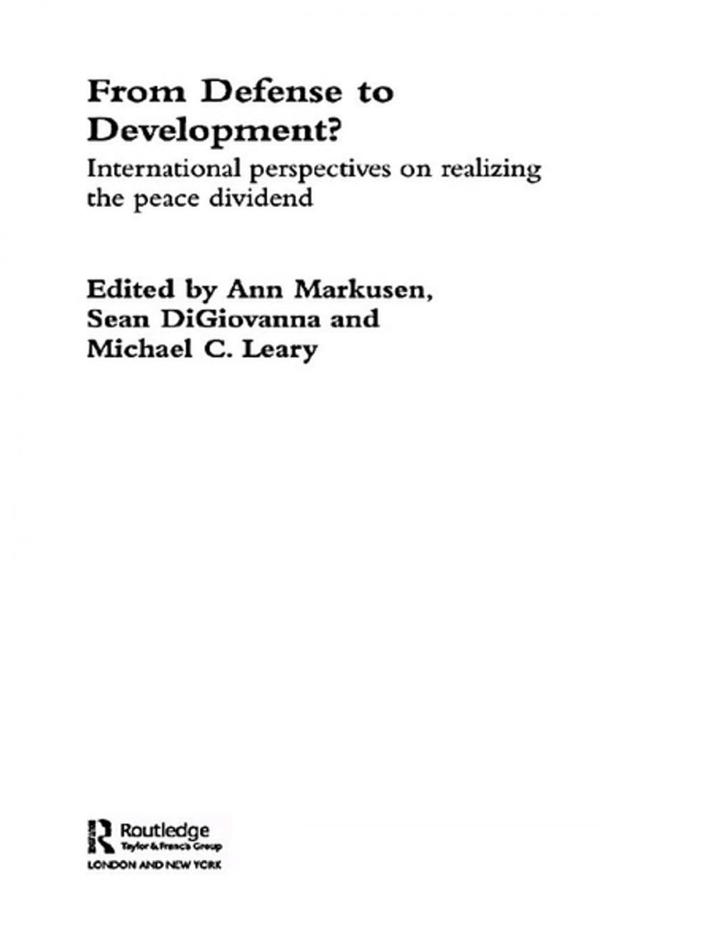 Big bigCover of From Defense to Development?