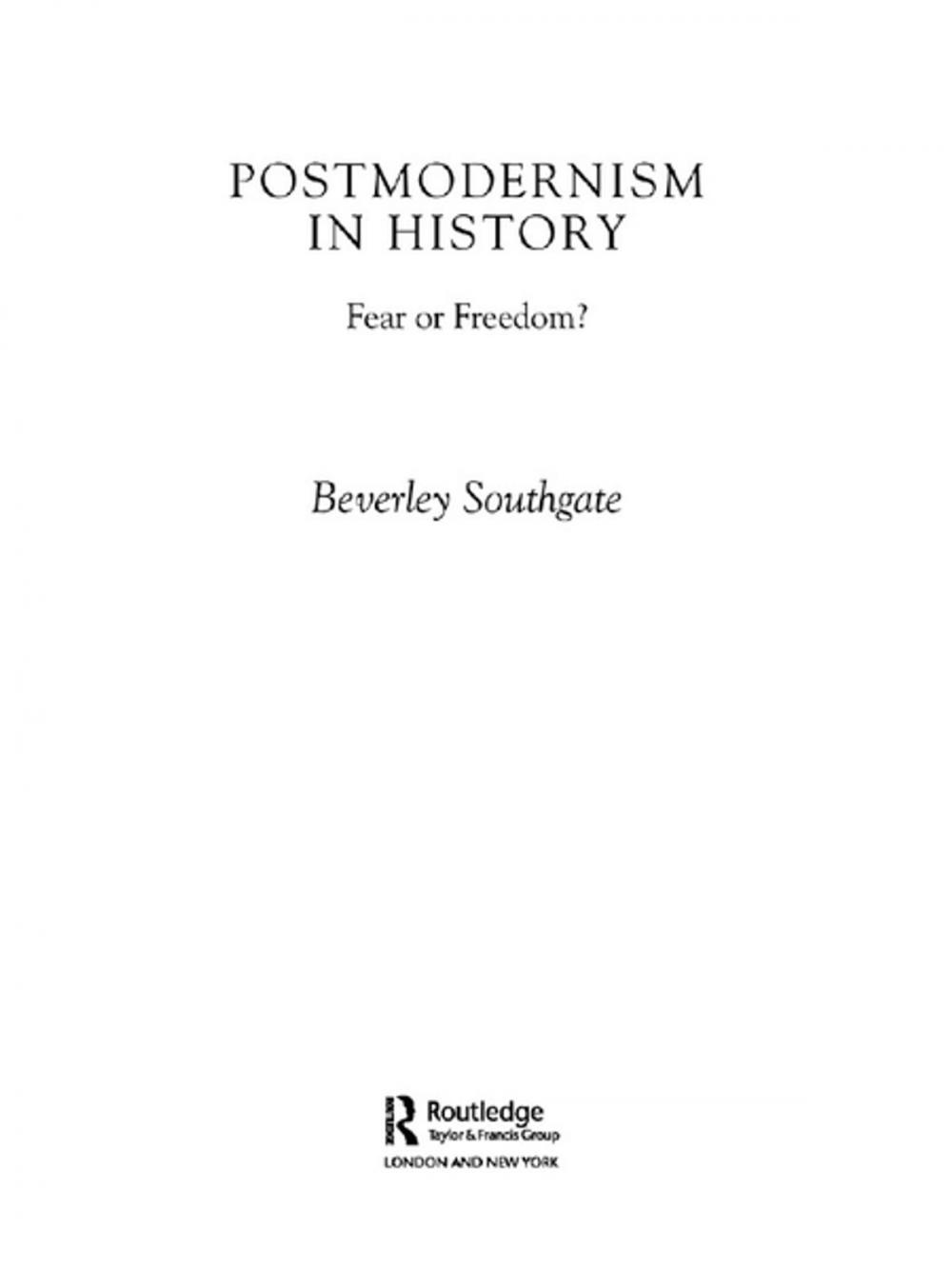 Big bigCover of Postmodernism in History