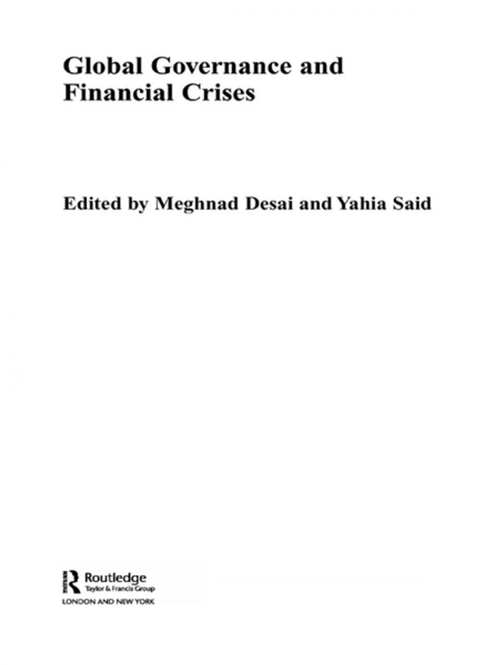 Big bigCover of Global Governance and Financial Crises