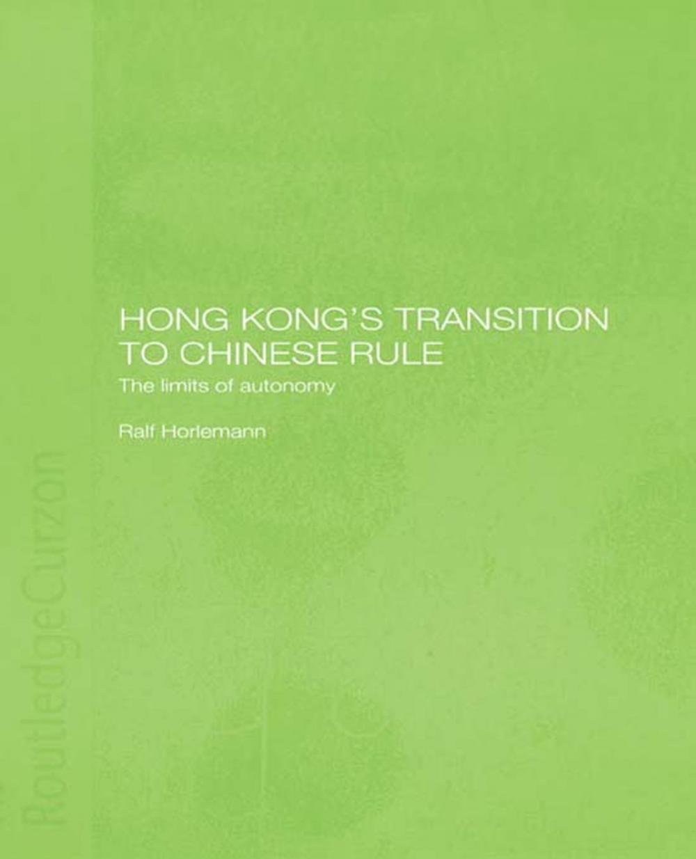 Big bigCover of Hong Kong's Transition to Chinese Rule