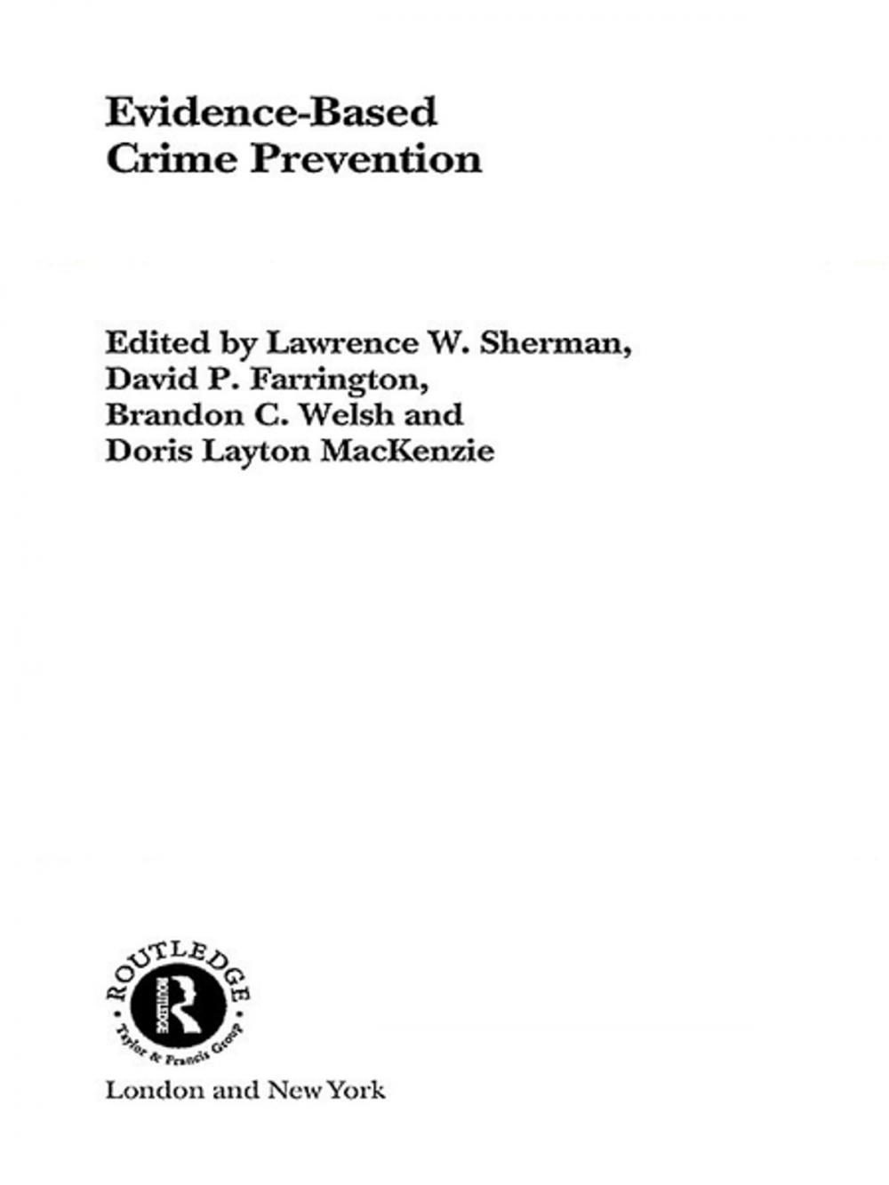 Big bigCover of Evidence-Based Crime Prevention