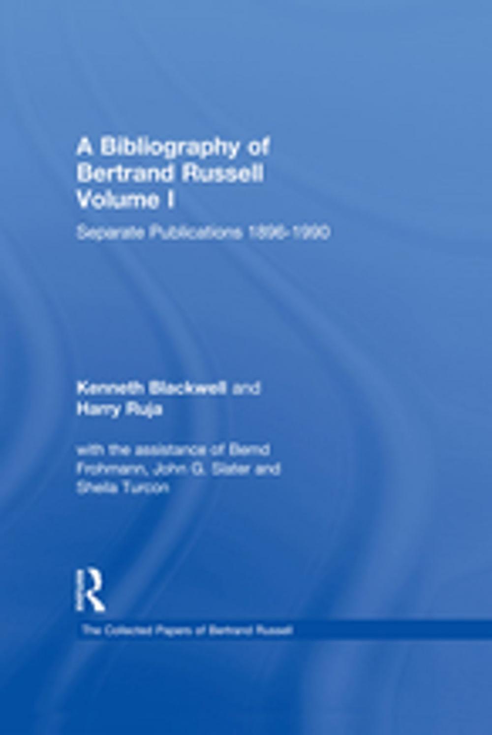 Big bigCover of A Bibliography of Bertrand Russell