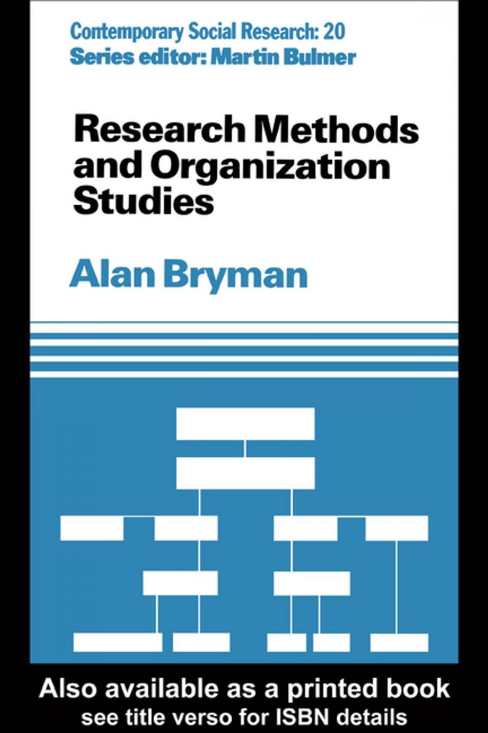 Big bigCover of Research Methods and Organization Studies