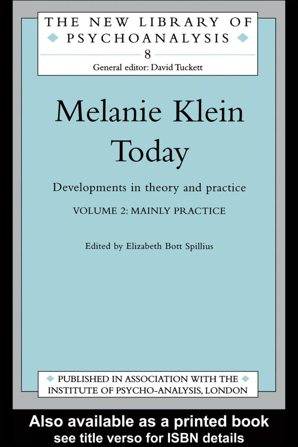 Big bigCover of Melanie Klein Today, Volume 2: Mainly Practice