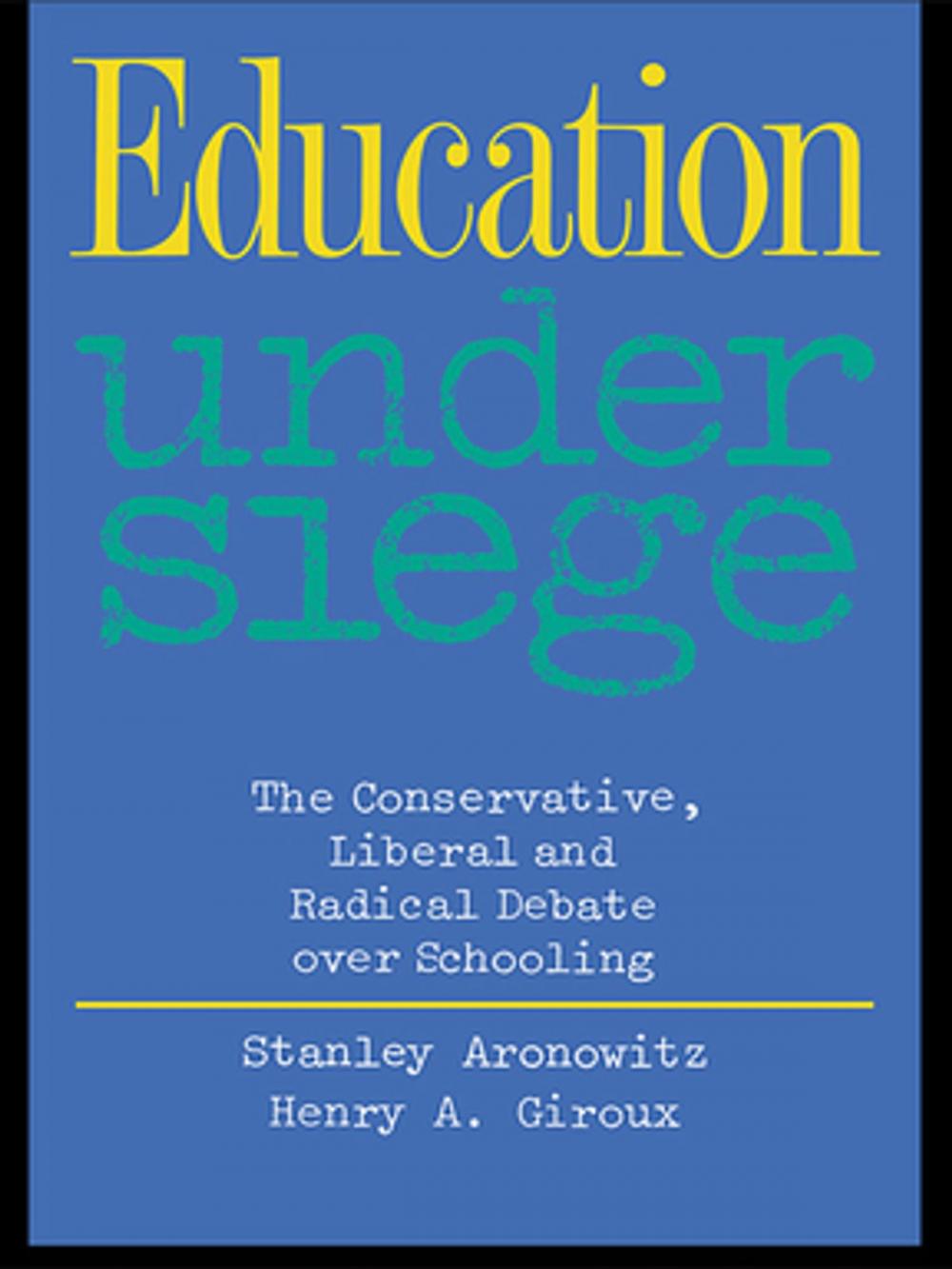 Big bigCover of Education Under Siege