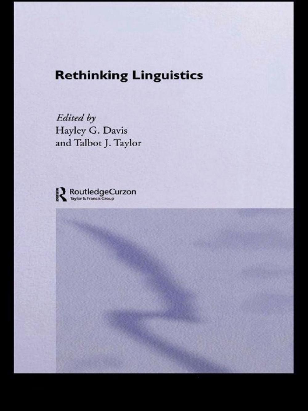 Big bigCover of Rethinking Linguistics