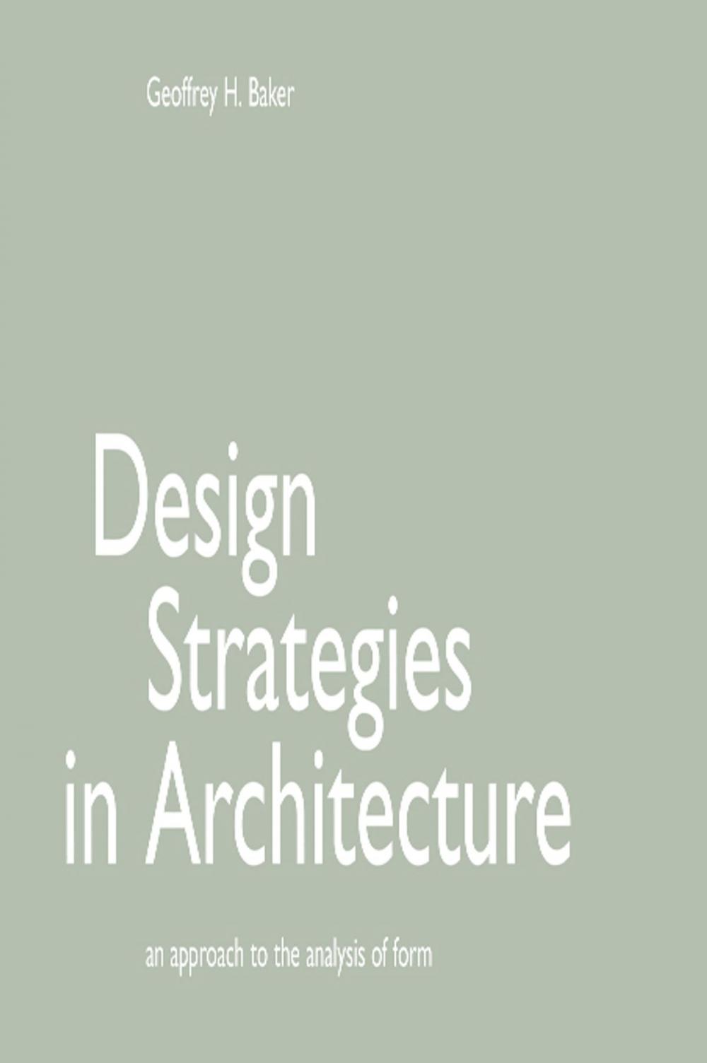 Big bigCover of Design Strategies in Architecture