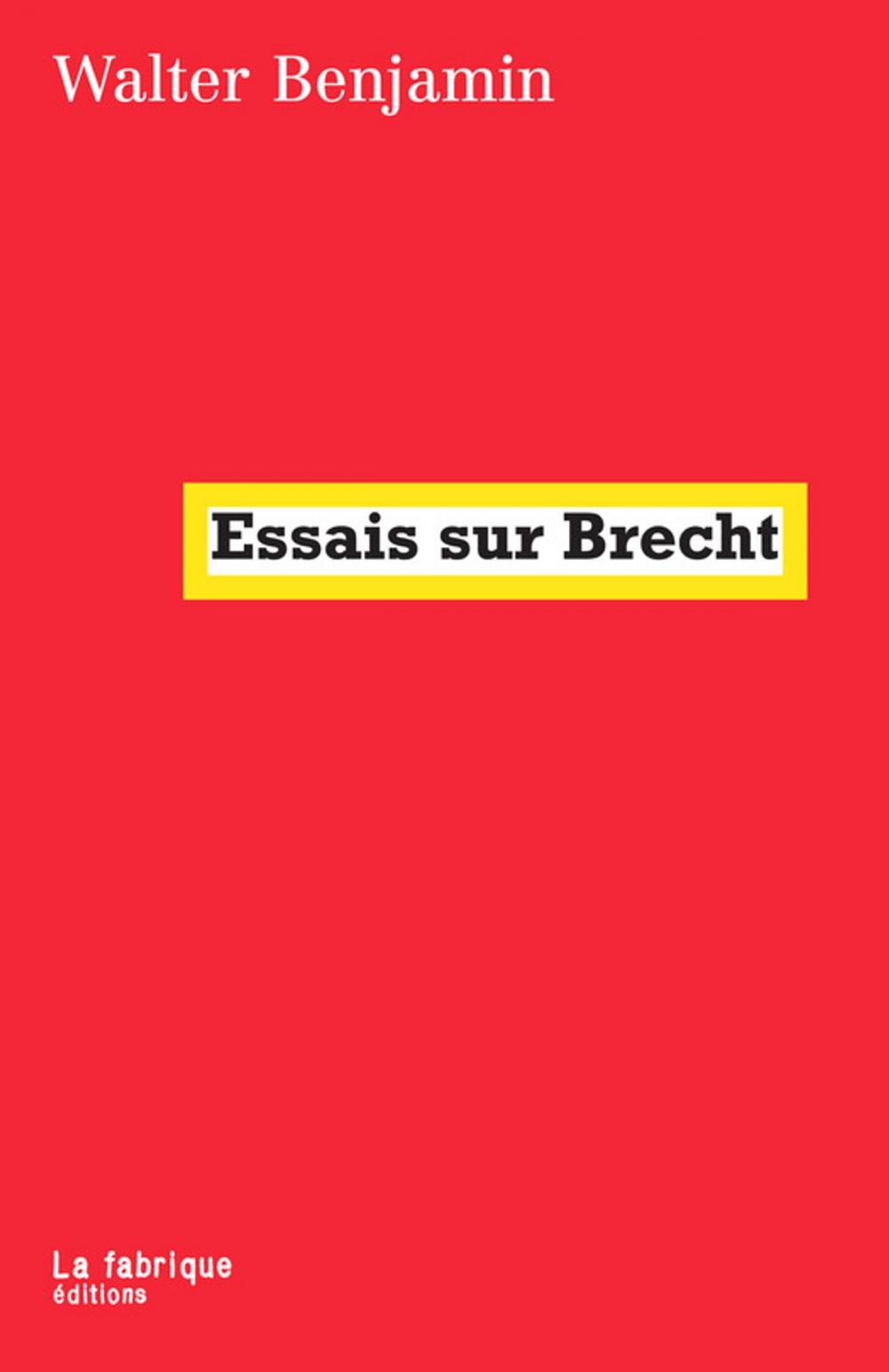 Big bigCover of Essais sur Brecht