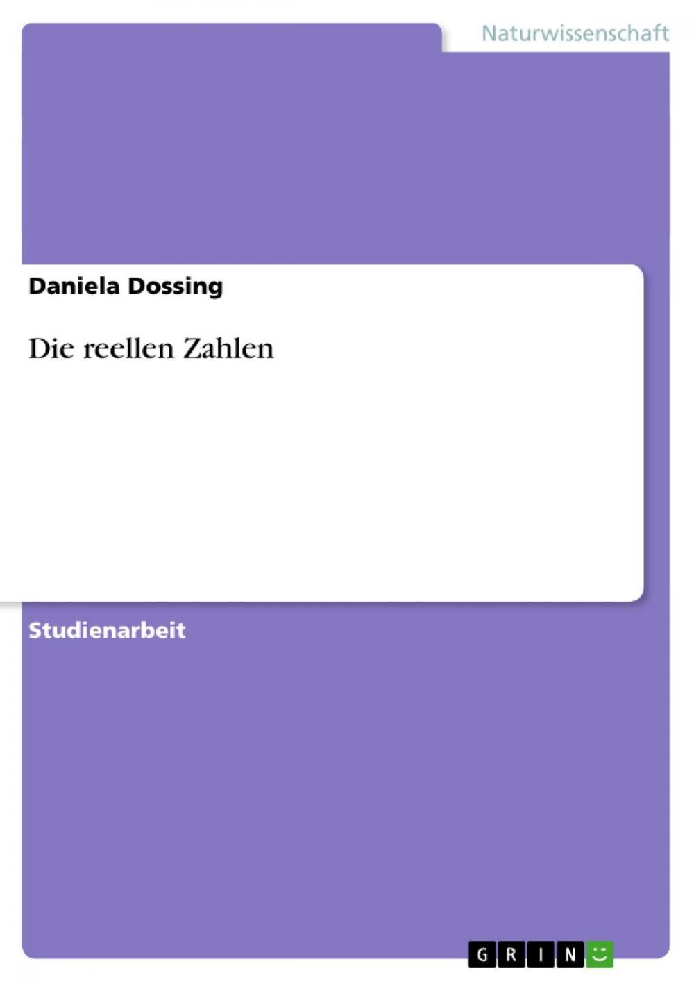 Big bigCover of Die reellen Zahlen