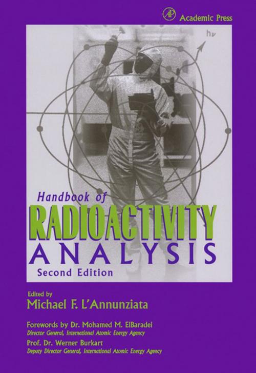 Cover of the book Handbook of Radioactivity Analysis by Michael F. L'Annunziata, Elsevier Science