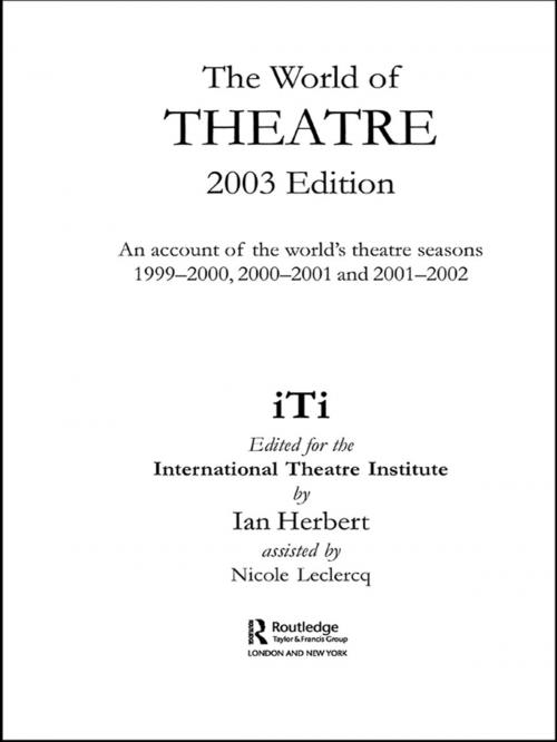 Cover of the book World of Theatre 2003 Edition by , Taylor and Francis