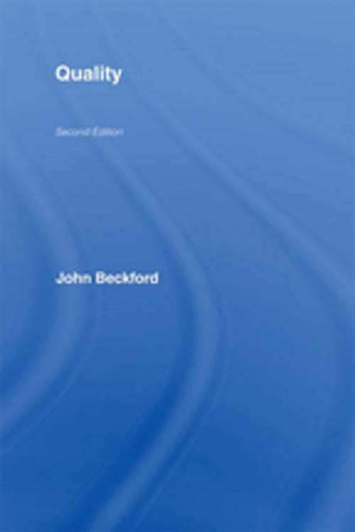 Cover of the book Quality by John Beckford, Taylor and Francis