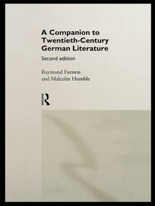 Cover of the book A Companion to Twentieth-Century German Literature by , Taylor and Francis