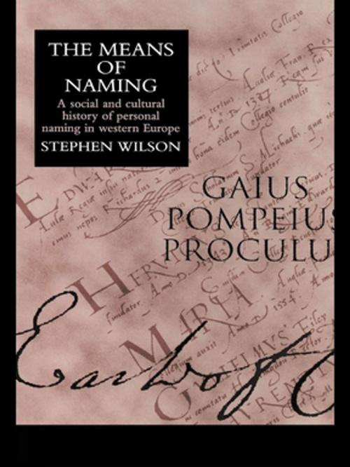 Cover of the book The Means Of Naming by Stephen Wilson, Taylor and Francis