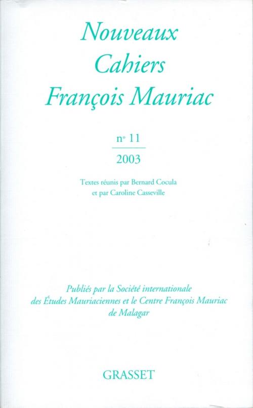 Cover of the book Nouveaux Cahiers Francois Mauriac n°11 by François Mauriac, Grasset