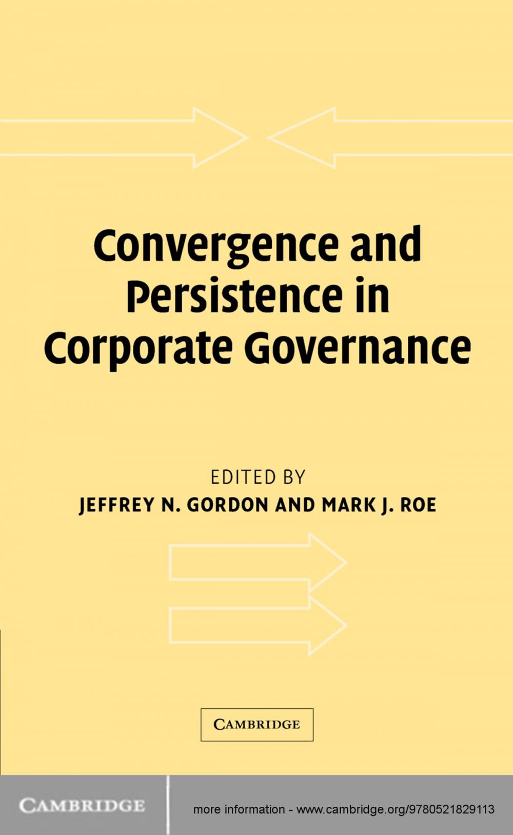 Big bigCover of Convergence and Persistence in Corporate Governance