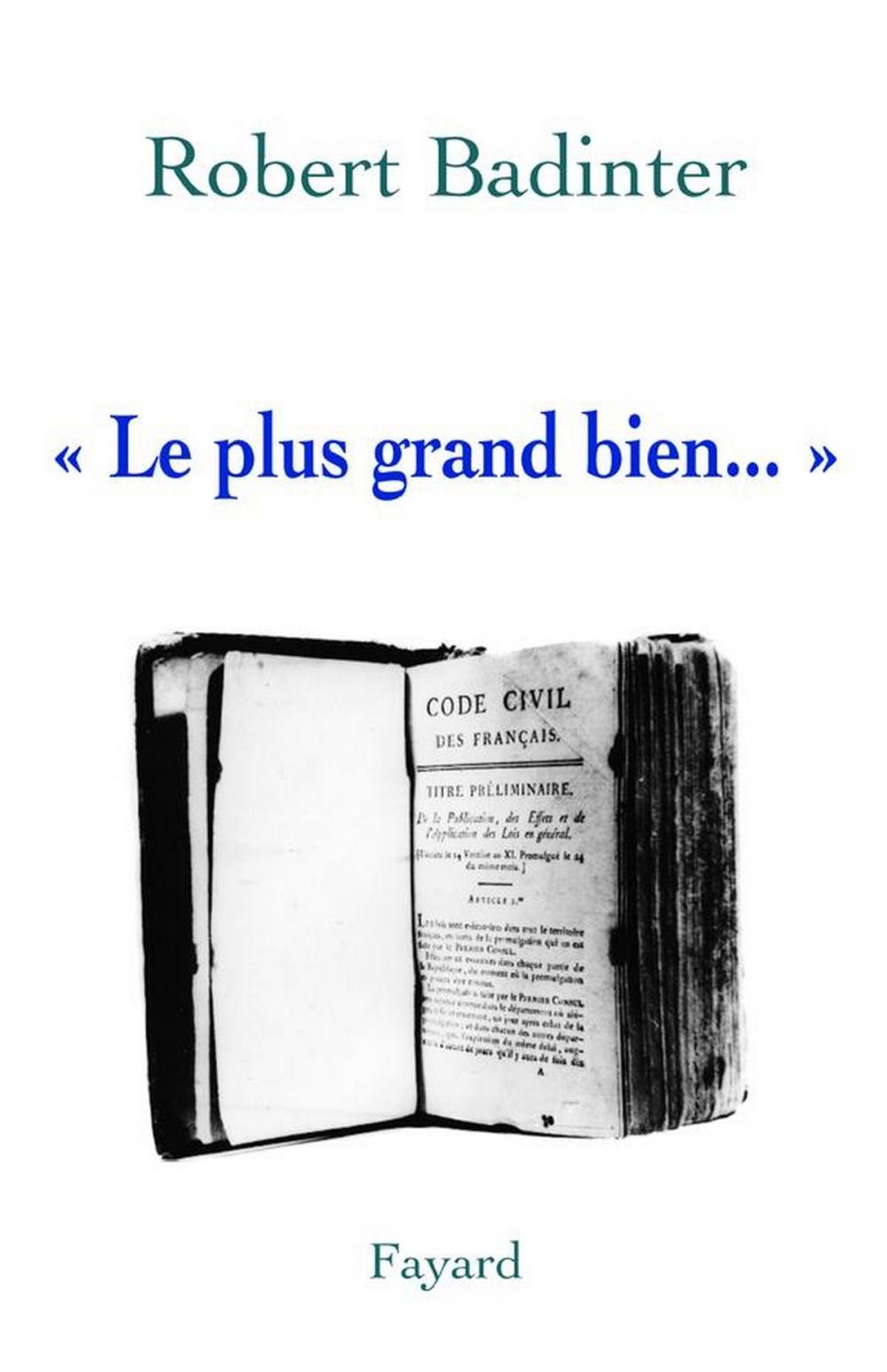 Big bigCover of « Le plus grand bien... »