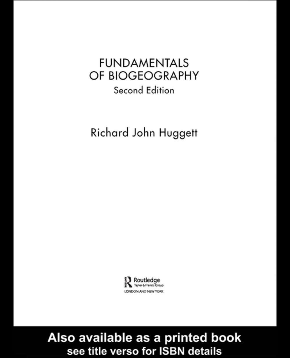 Big bigCover of Fundamentals of Biogeography