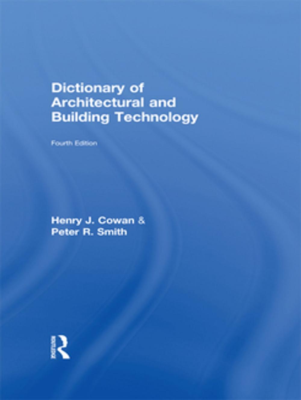 Big bigCover of Dictionary of Architectural and Building Technology