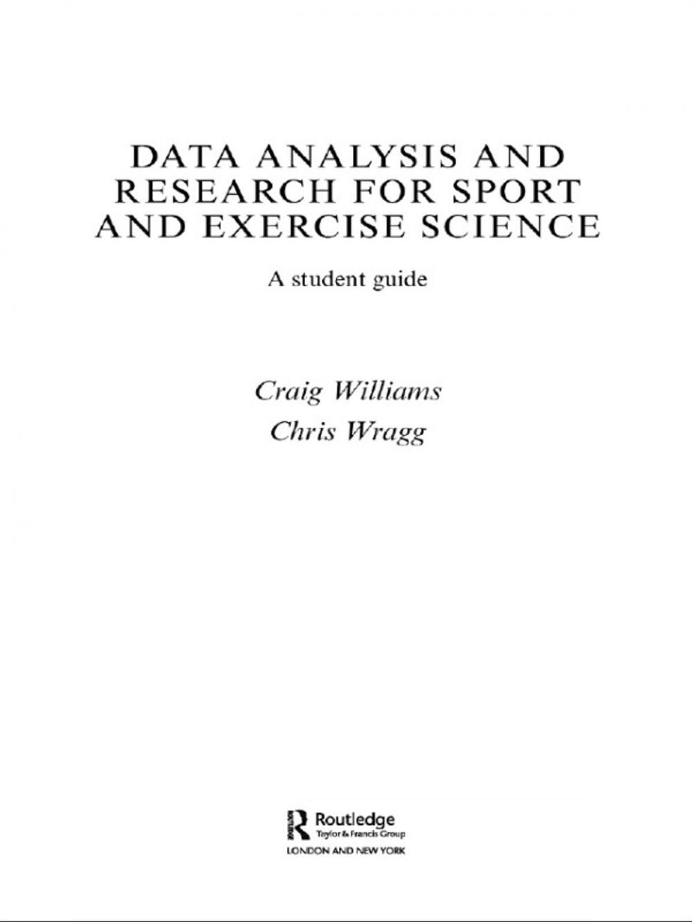 Big bigCover of Data Analysis and Research for Sport and Exercise Science