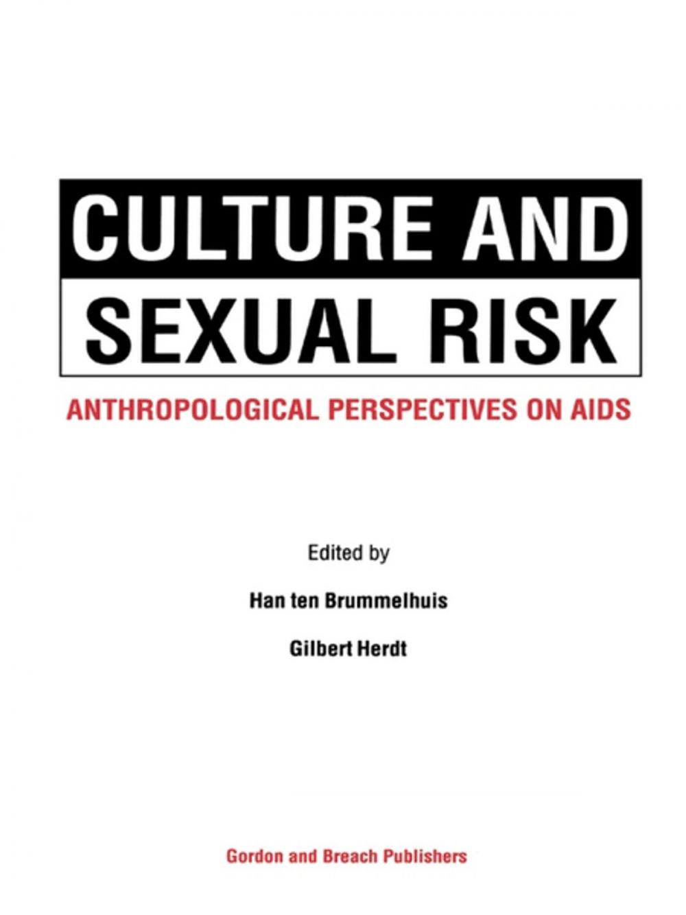 Big bigCover of Culture and Sexual Risk