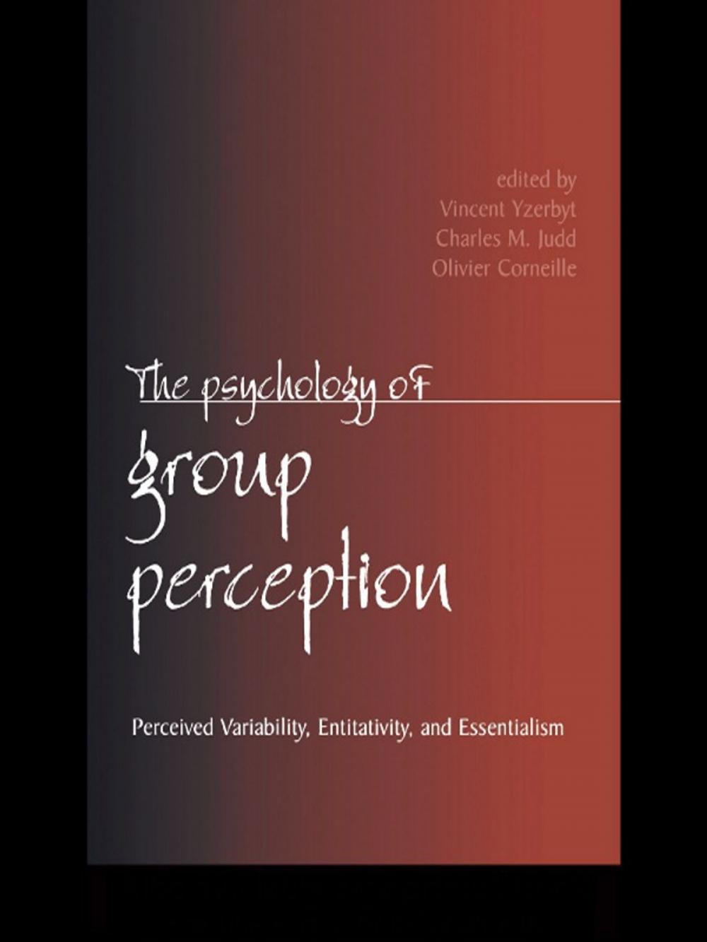 Big bigCover of The Psychology of Group Perception