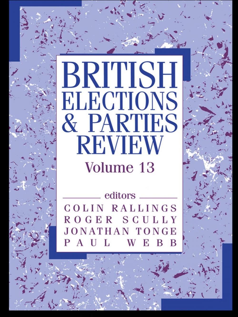 Big bigCover of British Elections & Parties Review