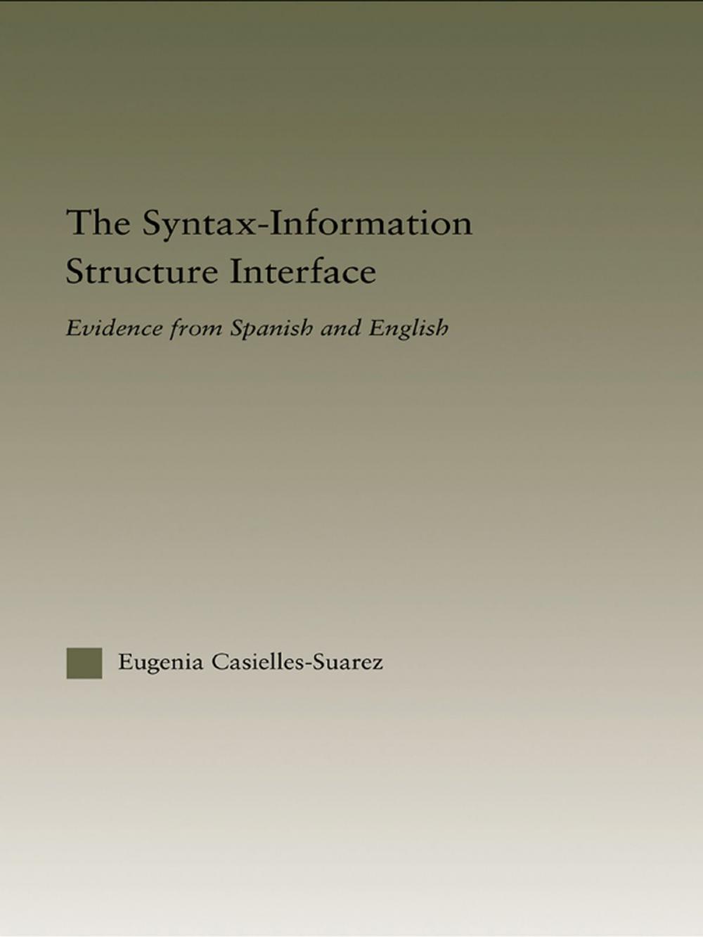 Big bigCover of The Syntax-Information Structure Interface