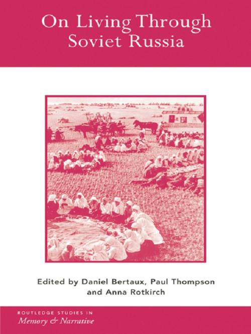 Cover of the book On Living Through Soviet Russia by , Taylor and Francis