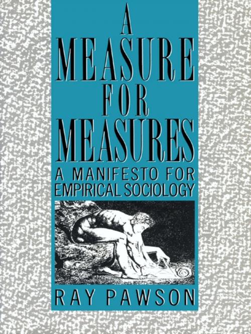 Cover of the book A Measure for Measures by R Pawson, Taylor and Francis