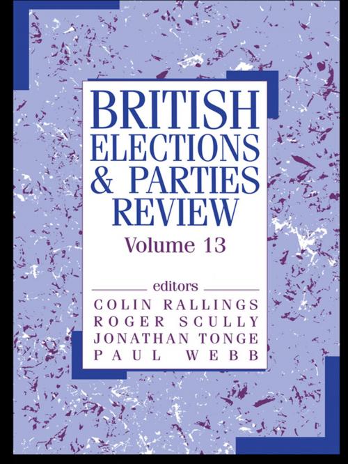 Cover of the book British Elections & Parties Review by , Taylor and Francis