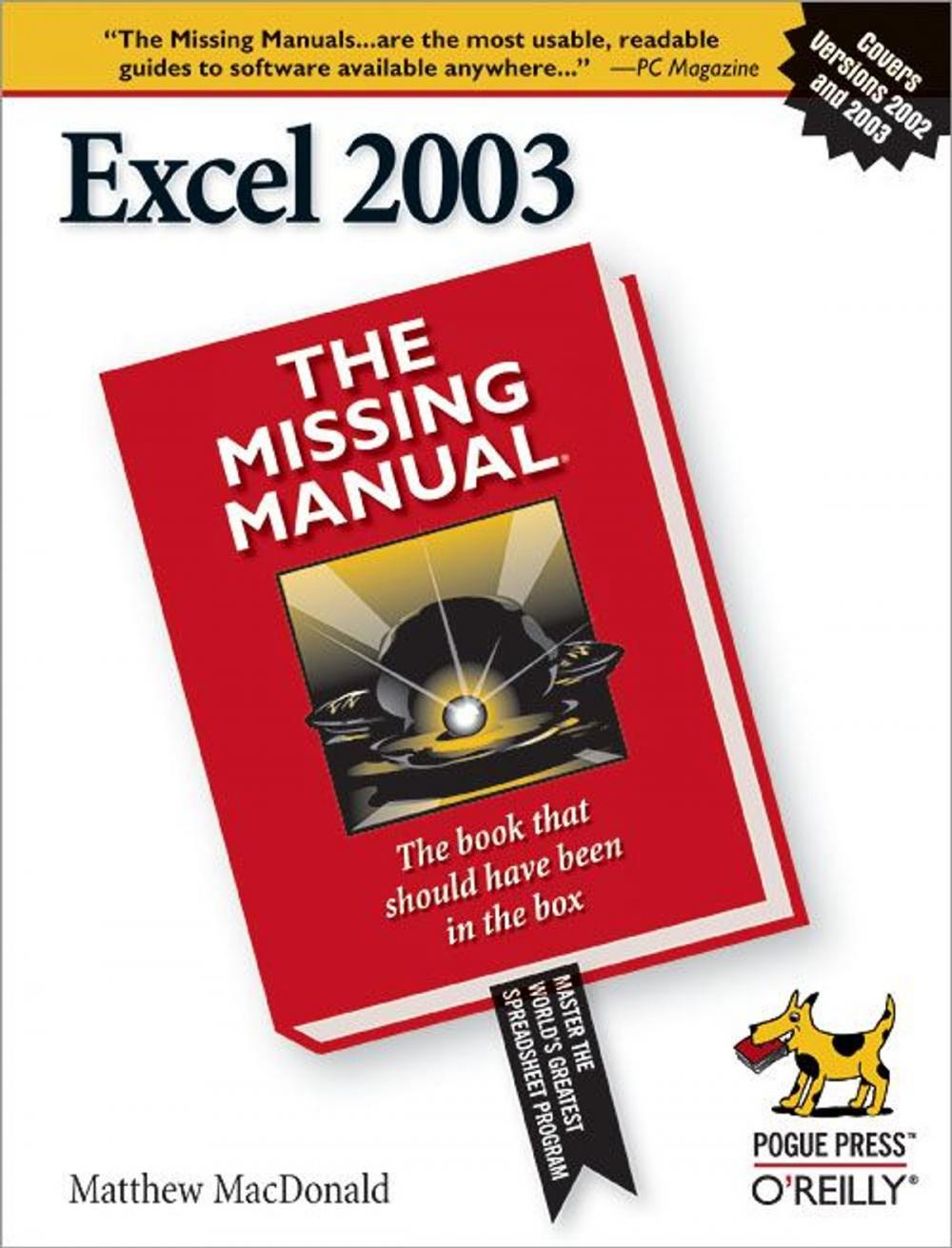 Big bigCover of Excel 2003: The Missing Manual