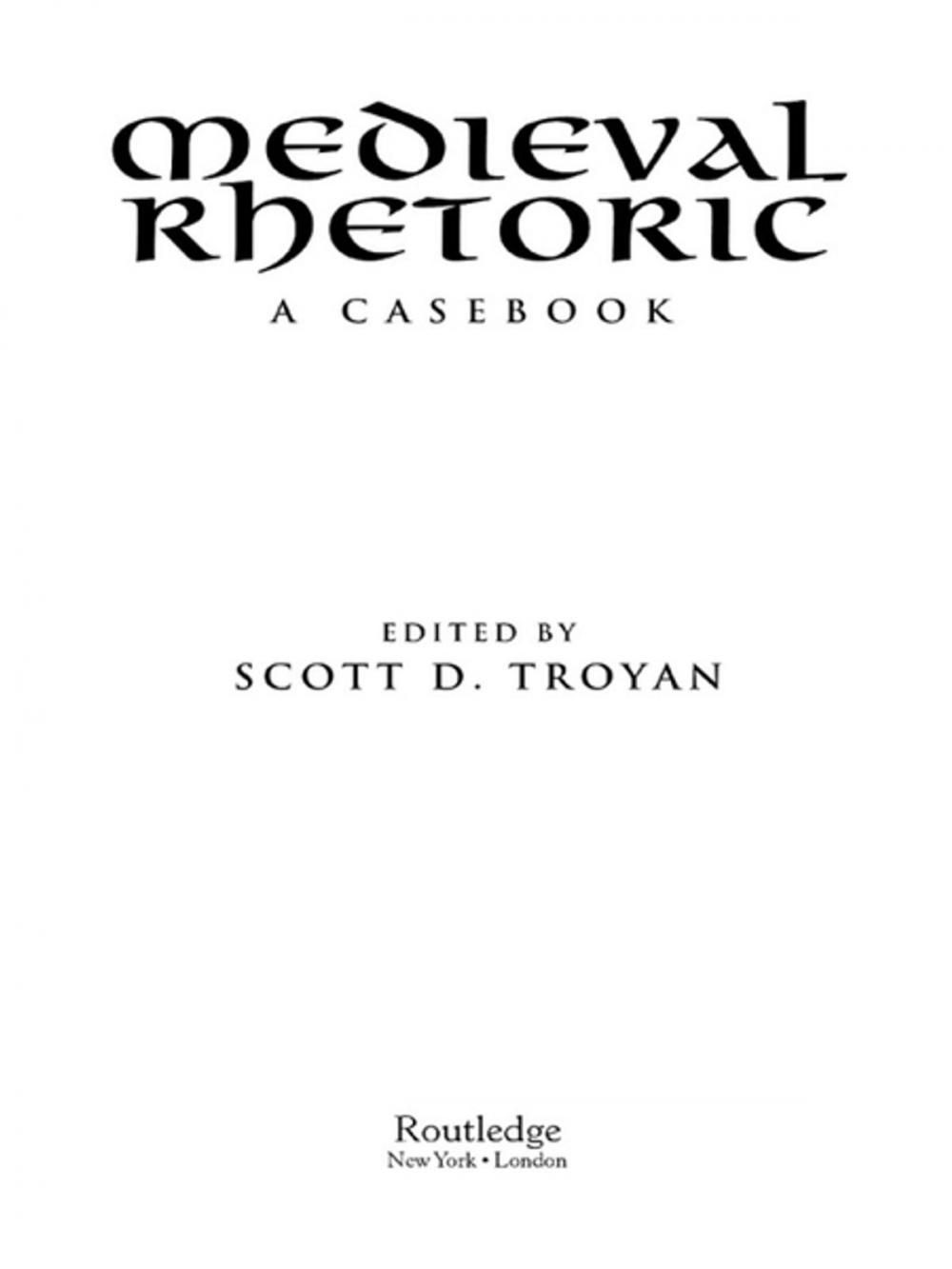 Big bigCover of Medieval Rhetoric