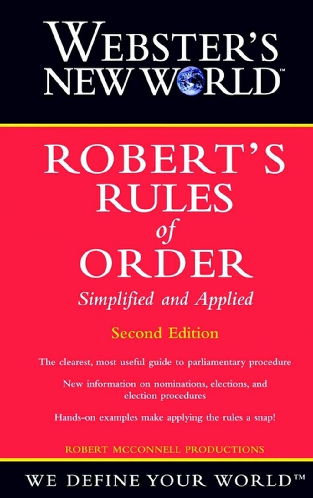 Big bigCover of Webster's New World Robert's Rules of Order Simplified and Applied, 2nd Edition