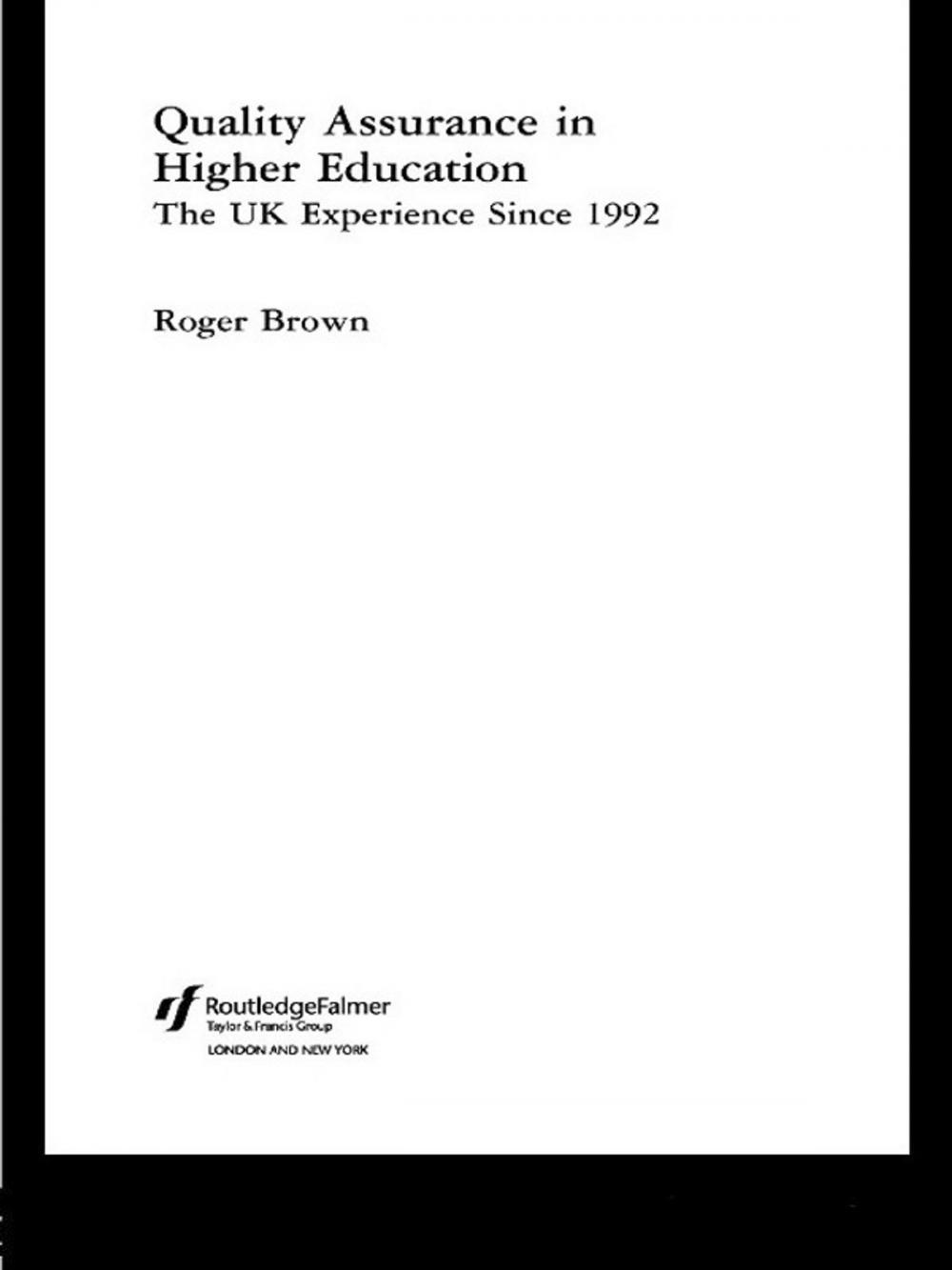 Big bigCover of Quality Assurance in Higher Education