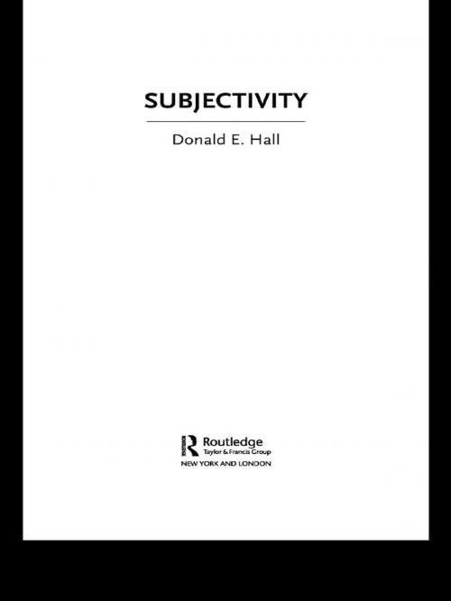 Cover of the book Subjectivity by Donald E. Hall, Taylor and Francis