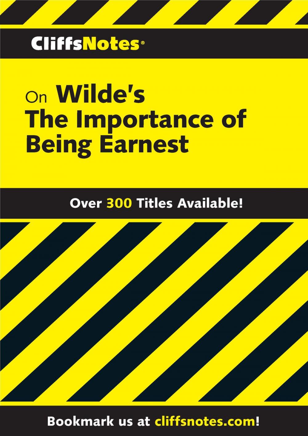 Big bigCover of CliffsNotes on Wilde's The Importance of Being Earnest