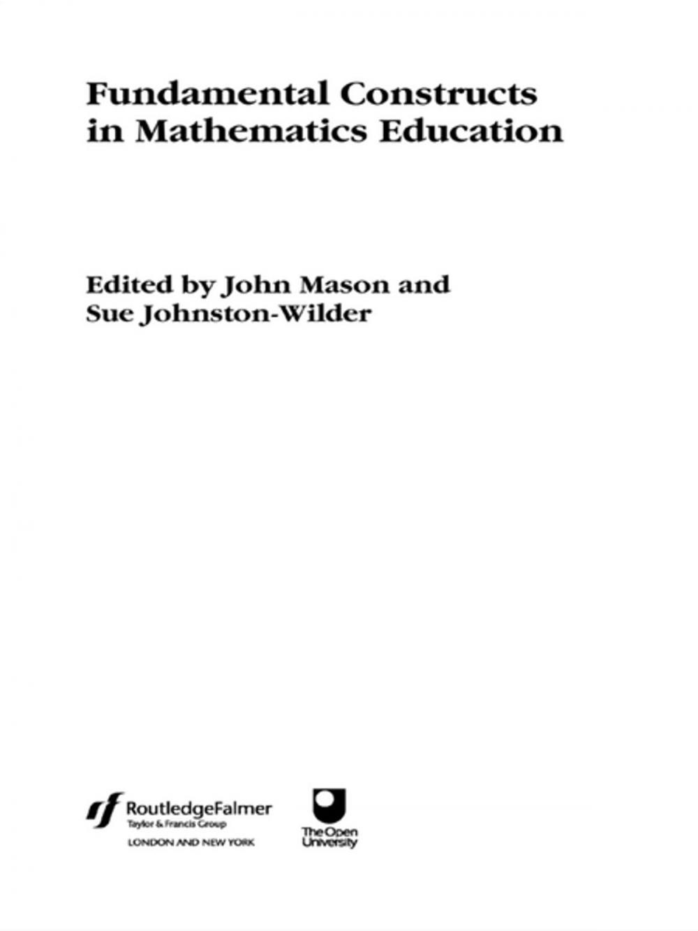 Big bigCover of Fundamental Constructs in Mathematics Education