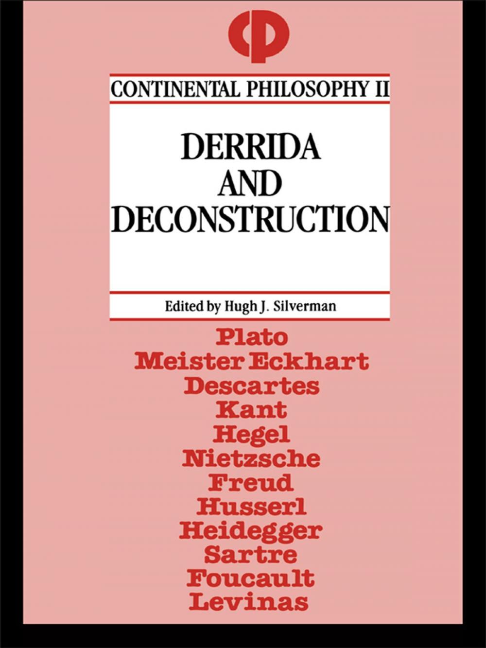 Big bigCover of Derrida and Deconstruction