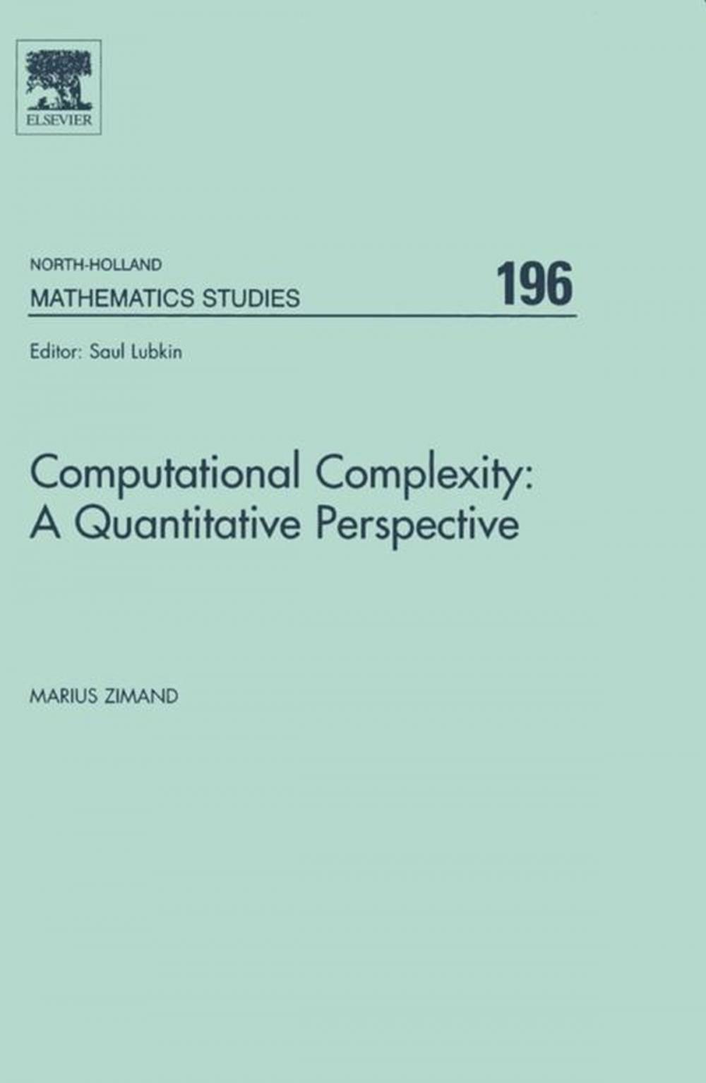 Big bigCover of Computational Complexity: A Quantitative Perspective