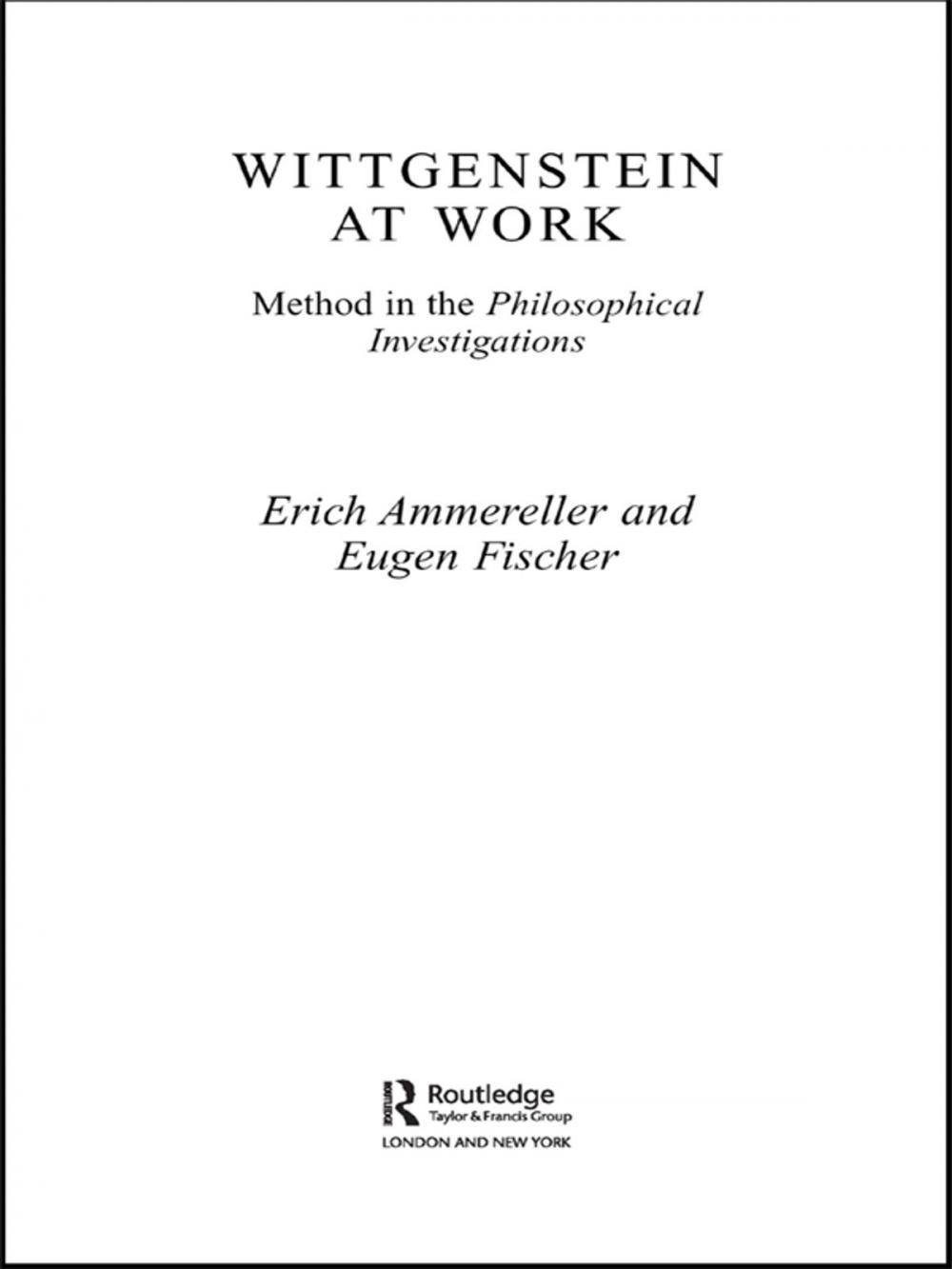 Big bigCover of Wittgenstein at Work