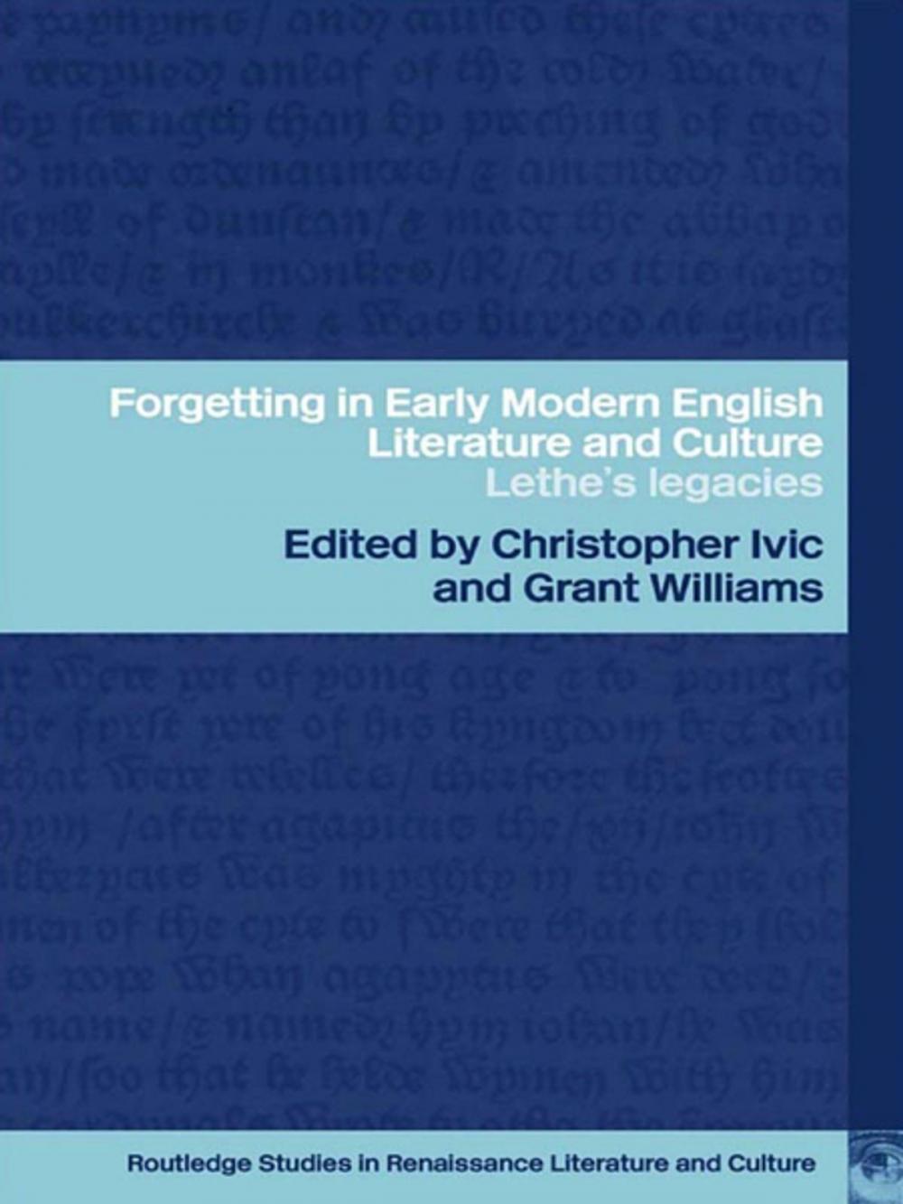 Big bigCover of Forgetting in Early Modern English Literature and Culture