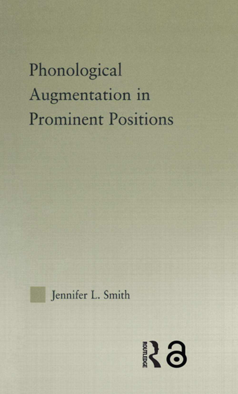 Big bigCover of Phonological Augmentation in Prominent Positions