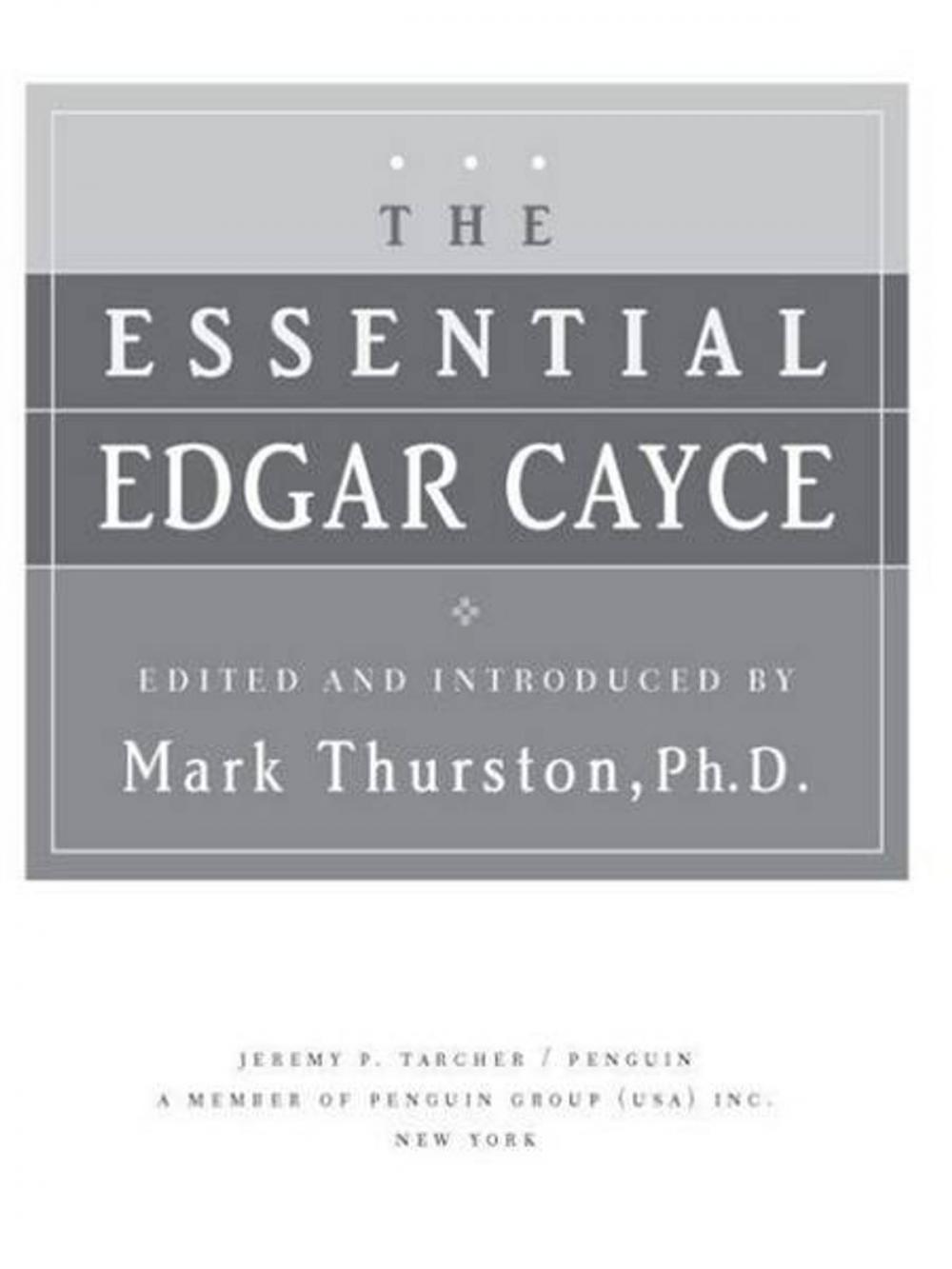 Big bigCover of The Essential Edgar Cayce