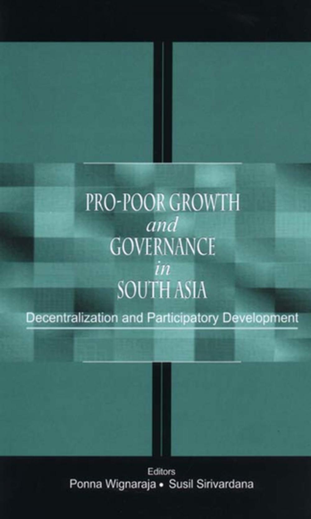 Big bigCover of Pro-Poor Growth and Governance in South Asia