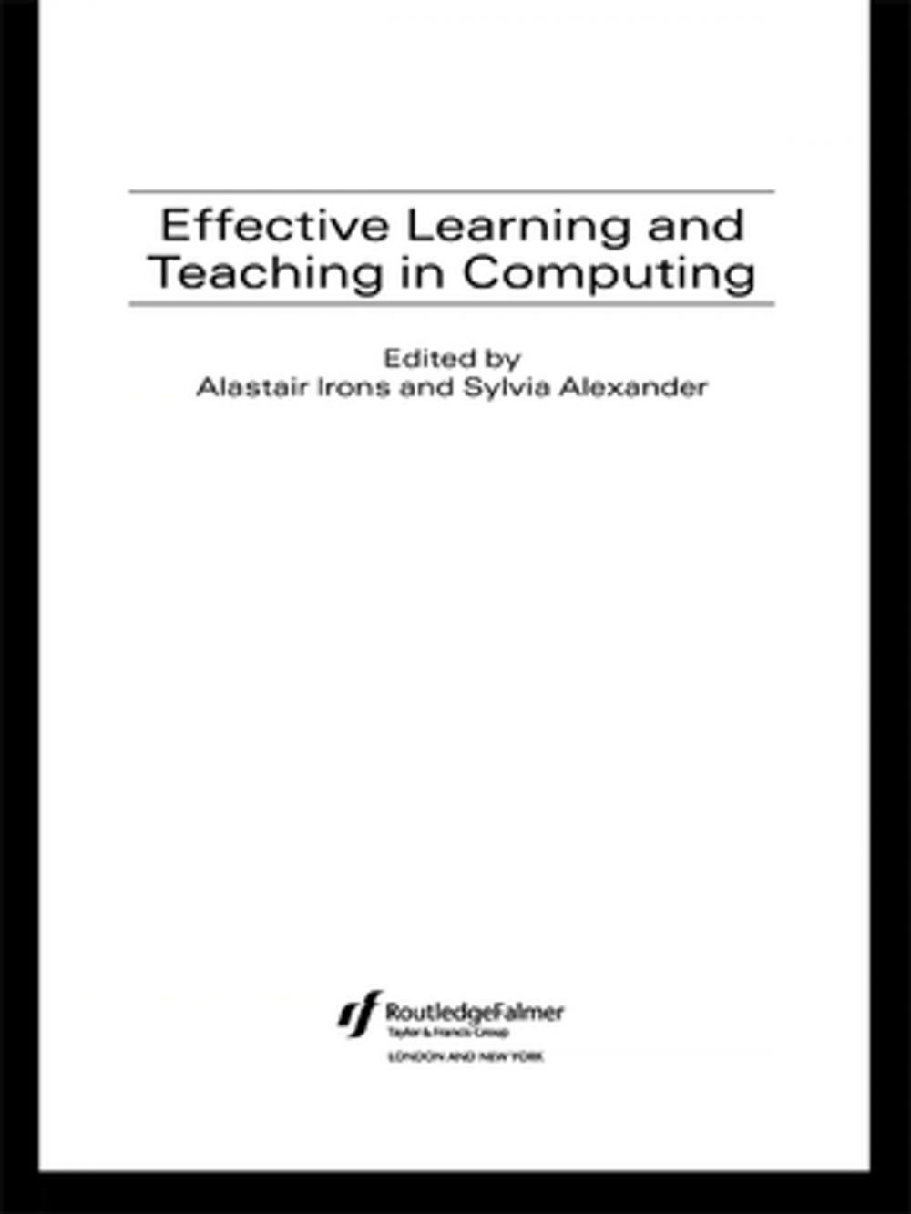 Big bigCover of Effective Learning and Teaching in Computing