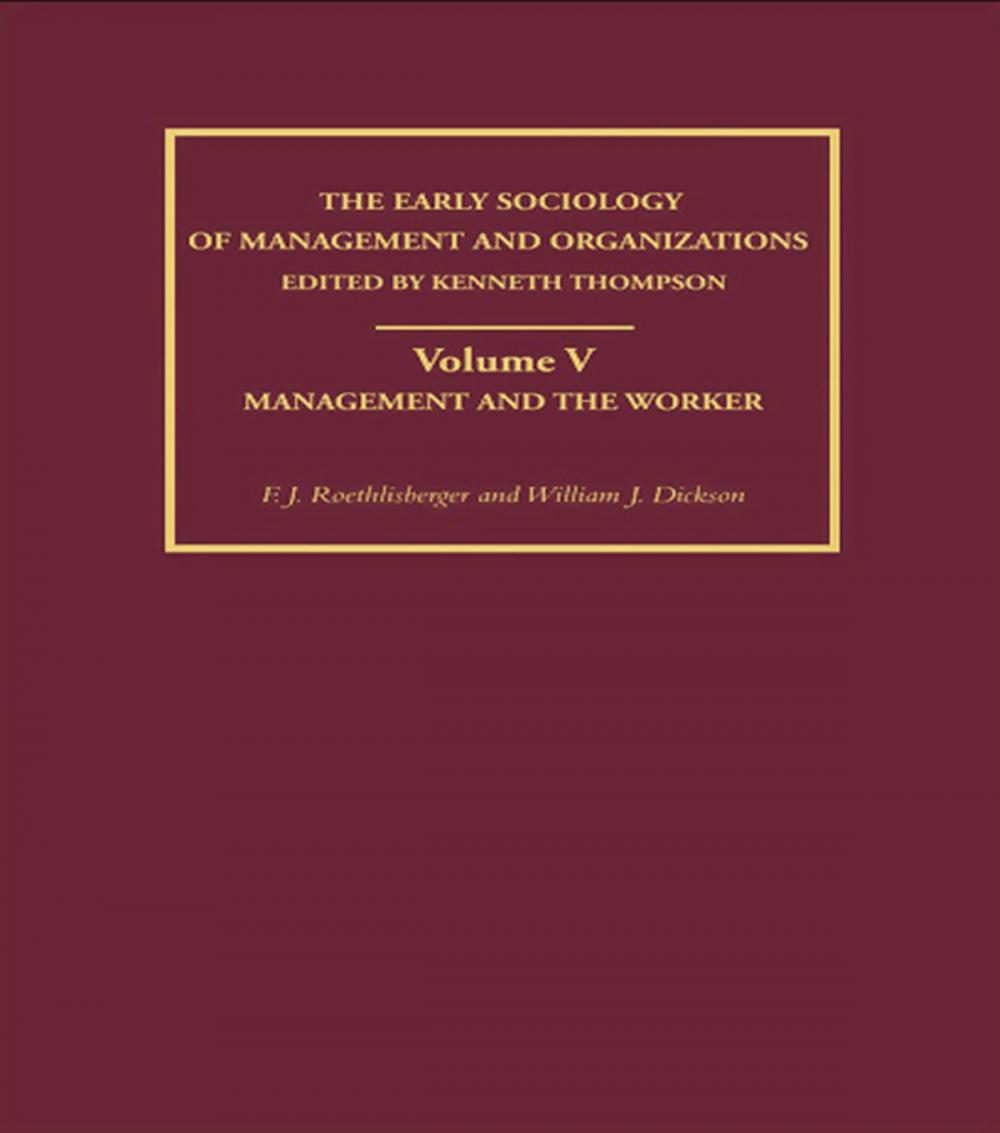 Big bigCover of Management and the Worker